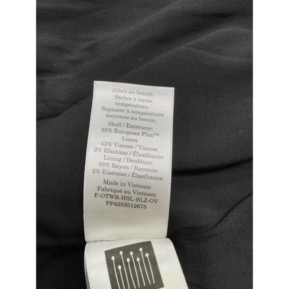 Everlane 'The Oversized' Black Linen Blazer Size 2 - Picture 5 of 5